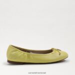 ילדים הַנעָלָה Sam Edelman פליציה בלט שטוח עור צהוב חמאה 4XL22X992 - Image 2