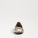 ילדים הַנעָלָה Sam Edelman פליציה בלט שטוח עור עלי זהב 4XL22X993 - Image 3