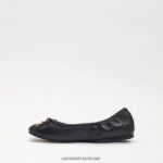 ילדים הַנעָלָה Sam Edelman פליציה בלט שטוח עור שחור 4XL22X988 - Image 4