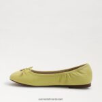 ילדים הַנעָלָה Sam Edelman פליציה בלט שטוח עור צהוב חמאה 4XL22X992 - Image 4