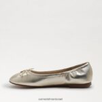 ילדים הַנעָלָה Sam Edelman פליציה בלט שטוח עור עלי זהב 4XL22X993 - Image 4