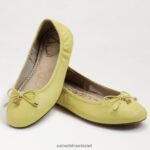 ילדים הַנעָלָה Sam Edelman פליציה בלט שטוח עור צהוב חמאה 4XL22X992 - Image 7