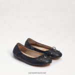 ילדים הַנעָלָה Sam Edelman פליציה בלט שטוח עור שחור 4XL22X988