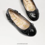 ילדים הַנעָלָה Sam Edelman פליציה בלט שטוח פטנט שחור 4XL22X998 - Image 7