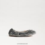 ילדים הַנעָלָה Sam Edelman פליציה בלט שטוח קטיפה כחולה מעושנת 4XL22X982 - Image 2