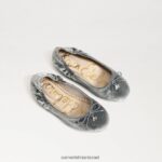 ילדים הַנעָלָה Sam Edelman פליציה בלט שטוח קטיפה כחולה מעושנת 4XL22X982 - Image 7