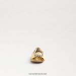 ילדים הַנעָלָה Sam Edelman שטוח בלט פארה קטיפה זעפרן 4XL22X1056 - Image 3