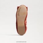 ילדים הַנעָלָה Sam Edelman שטוח בלט פארה קטיפה כתומה קניון 4XL22X1058 - Image 6