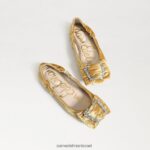 ילדים הַנעָלָה Sam Edelman שטוח בלט פארה קטיפה זעפרן 4XL22X1056 - Image 7