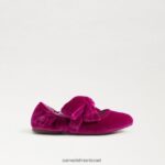 ילדים הַנעָלָה Sam Edelman שטוח בלט שמח קטיפה פטל 4XL22X1022 - Image 2