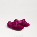 ילדים הַנעָלָה Sam Edelman שטוח בלט שמח קטיפה פטל 4XL22X1022