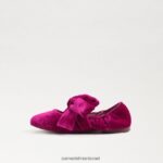 ילדים הַנעָלָה Sam Edelman שטוח בלט שמח קטיפה פטל 4XL22X1022 - Image 4