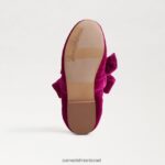 ילדים הַנעָלָה Sam Edelman שטוח בלט שמח קטיפה פטל 4XL22X1022 - Image 6