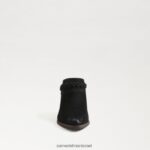 נשים הַנעָלָה Sam Edelman אליסון ווסטרן פרד זמש שחור 4XL22X882 - Image 3