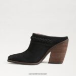 נשים הַנעָלָה Sam Edelman אליסון ווסטרן פרד זמש שחור 4XL22X882 - Image 4