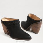 נשים הַנעָלָה Sam Edelman אליסון ווסטרן פרד זמש שחור 4XL22X882 - Image 7