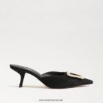 נשים הַנעָלָה Sam Edelman בריט חתלתול פרד עקב זמש שחור 4XL22X434 - Image 2