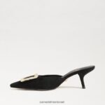 נשים הַנעָלָה Sam Edelman בריט חתלתול פרד עקב זמש שחור 4XL22X434 - Image 4