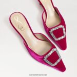 נשים הַנעָלָה Sam Edelman בריט חתלתול פרד עקב קטיפה פטל 4XL22X431 - Image 7