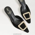 נשים הַנעָלָה Sam Edelman בריט חתלתול פרד עקב זמש שחור 4XL22X434 - Image 7