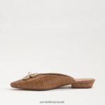 נשים הַנעָלָה Sam Edelman ג'יידן מחודדת בבוהן שטוחה cuoio 4XL22X724 - Image 4
