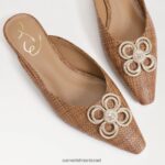 נשים הַנעָלָה Sam Edelman ג'יידן מחודדת בבוהן שטוחה cuoio 4XL22X724 - Image 7