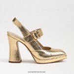 נשים הַנעָלָה Sam Edelman גילie slingback מרי ג'יין עקב זהב ענבר 4XL22X317 - Image 2