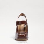נשים הַנעָלָה Sam Edelman גילie slingback מרי ג'יין עקב פטנט קקאו חם 4XL22X314 - Image 3