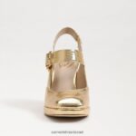 נשים הַנעָלָה Sam Edelman גילie slingback מרי ג'יין עקב זהב ענבר 4XL22X317 - Image 3