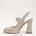 נשים הַנעָלָה Sam Edelman גילie slingback מרי ג'יין עקב פטנט פשתן 4XL22X315 - Image 4