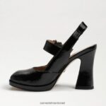 נשים הַנעָלָה Sam Edelman גילie slingback מרי ג'יין עקב פטנט שחור 4XL22X316 - Image 4