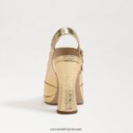 נשים הַנעָלָה Sam Edelman גילie slingback מרי ג'יין עקב זהב ענבר 4XL22X317 - Image 5