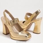 נשים הַנעָלָה Sam Edelman גילie slingback מרי ג'יין עקב זהב ענבר 4XL22X317 - Image 7