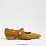 נשים הַנעָלָה Sam Edelman ג'ין מרי ג'יין מחודדת בוהן שטוחה קטיפה זעפרן 4XL22X540 - Image 2