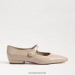 נשים הַנעָלָה Sam Edelman ג'ין מרי ג'יין מחודדת בוהן שטוחה פטנט צ'אי לאטה 4XL22X543 - Image 2