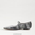 נשים הַנעָלָה Sam Edelman ג'ין מרי ג'יין מחודדת בוהן שטוחה קטיפה כחולה מעושנת 4XL22X541 - Image 4