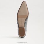 נשים הַנעָלָה Sam Edelman ג'ין מרי ג'יין מחודדת בוהן שטוחה קטיפה כחולה מעושנת 4XL22X541 - Image 6