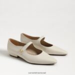 נשים הַנעָלָה Sam Edelman ג'ין מרי ג'יין מחודדת בוהן שטוחה שנהב מודרני 4XL22X542