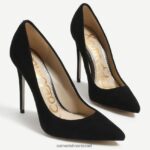 נשים הַנעָלָה Sam Edelman דנה עקב מחודד זמש שחור 4XL22X413 - Image 7