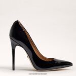 נשים הַנעָלָה Sam Edelman דנה עקב מחודד פטנט שחור 4XL22X411 - Image 2