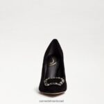 נשים הַנעָלָה Sam Edelman הרייט מחודדת עקב זמש שחור 4XL22X595 - Image 3