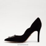 נשים הַנעָלָה Sam Edelman הרייט מחודדת עקב זמש שחור 4XL22X595 - Image 4