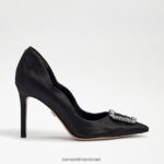 נשים הַנעָלָה Sam Edelman הרייט מחודדת עקב משי שחור 4XL22X592 - Image 2