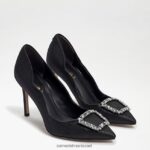 נשים הַנעָלָה Sam Edelman הרייט מחודדת עקב משי שחור 4XL22X592