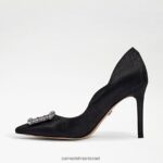 נשים הַנעָלָה Sam Edelman הרייט מחודדת עקב משי שחור 4XL22X592 - Image 4