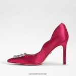 נשים הַנעָלָה Sam Edelman הרייט מחודדת עקב סאטן פוקסיה 4XL22X594 - Image 4