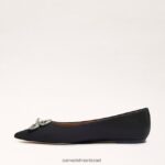 נשים הַנעָלָה Sam Edelman ואנדה סיור מחודדת בוהן שטוחה בד שחור 4XL22X271 - Image 4