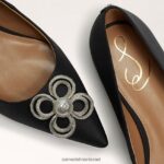 נשים הַנעָלָה Sam Edelman ואנדה סיור מחודדת בוהן שטוחה בד שחור 4XL22X271 - Image 7
