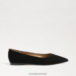 נשים הַנעָלָה Sam Edelman וונדה מחודדת בוהן שטוחה זמש שחור 4XL22X484 - Image 2