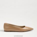 נשים הַנעָלָה Sam Edelman וונדה מחודדת בוהן שטוחה פטנט חול זהוב 4XL22X482 - Image 2